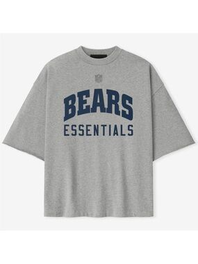 Essentials Gray Tee with Navy Bears Logo
